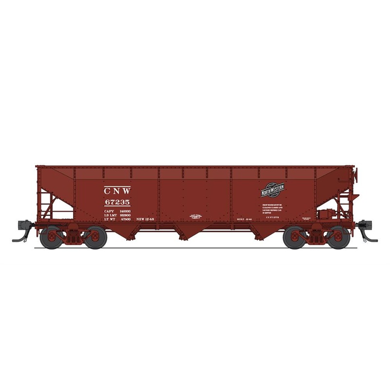 Broadway Limited Imports 8106 HO Scale 70 Ton Triple Hopper Chicago NorthWestern CNW 4 Pack