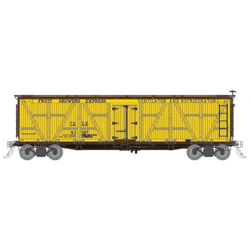 Rapido Trains 177202 HO Scale FGE R7 Fruit Growers Express with Brown Roof 6 Pack