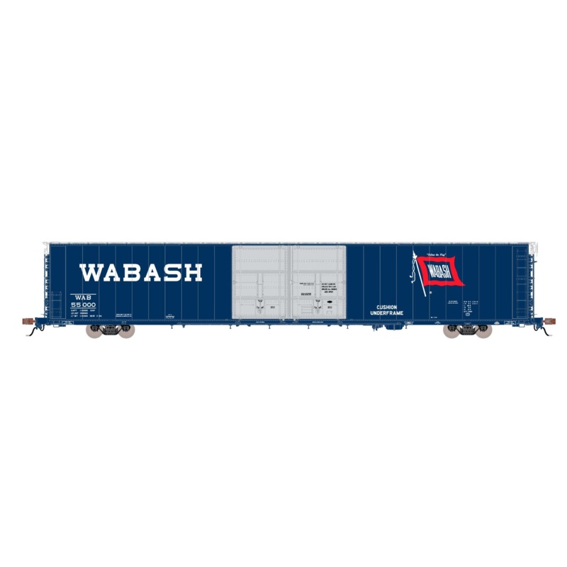 ScaleTrains Rivet 39076 HO Scale Thrall 86' Double Door Boxcar Wabash 55047