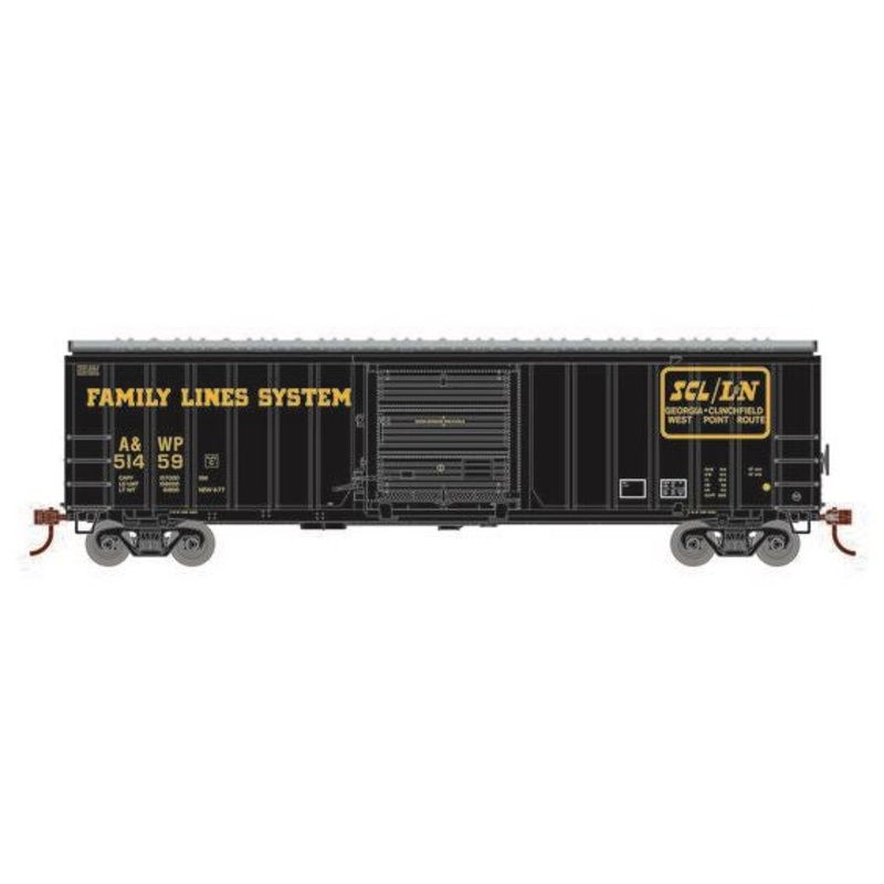 Athearn RTR 1076 HO Scale 50' ACF Outside Post Boxcar Family Lines A&WP 51459