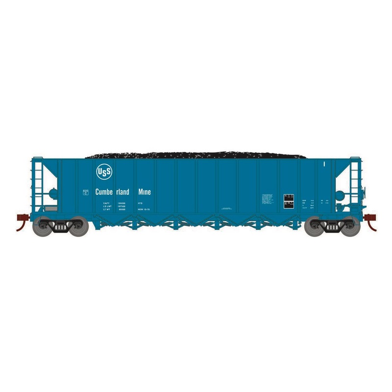 Athearn RTR 1142 HO Scale Ortner 5-Bay Hopper USS Cumberland Mine USSX 1