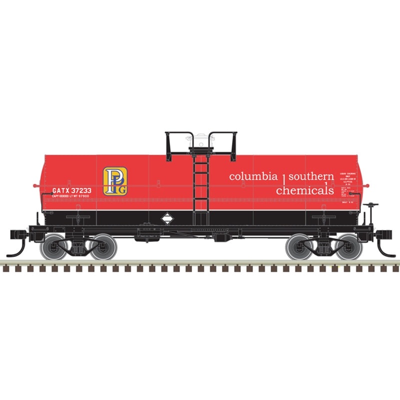 Atlas Master 20007353 HO Scale 11,000 Gallon Tank Car PPG Columbia Southern GATX 37233