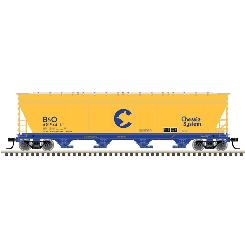 Atlas Master 20007367 HO Scale ACF 5250 Covered Hopper Chessie System B&O 601927