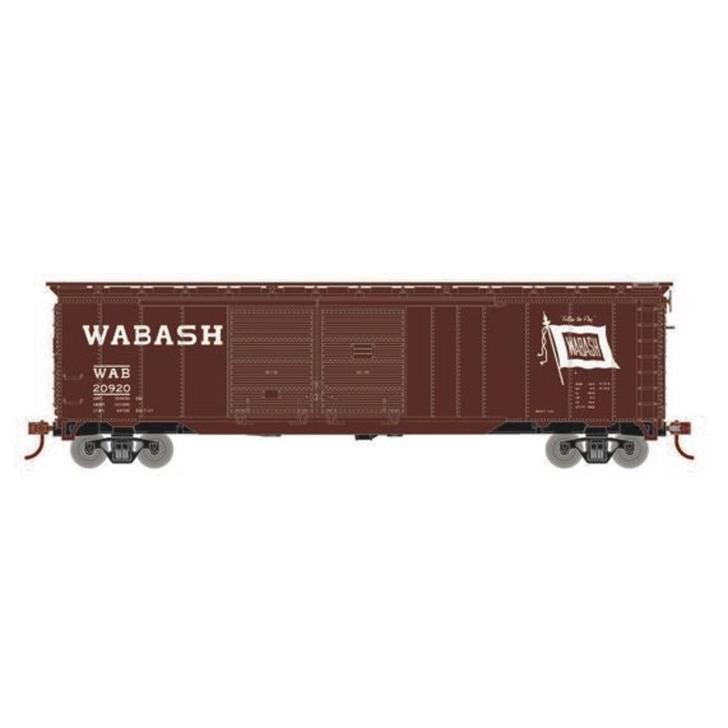 Roundhouse 1005 HO Scale 50' Double Door Boxcar Wabash WAB "Flag" 20920