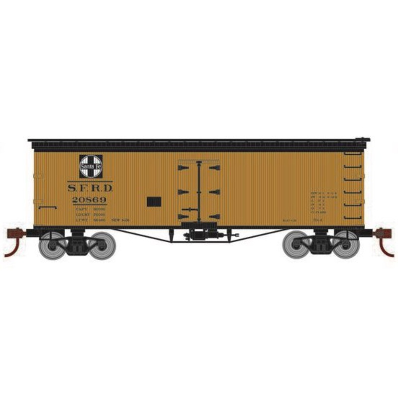 Roundhouse 1012 HO Scale 36' Wood Reefer Santa Fe SFRD 20869