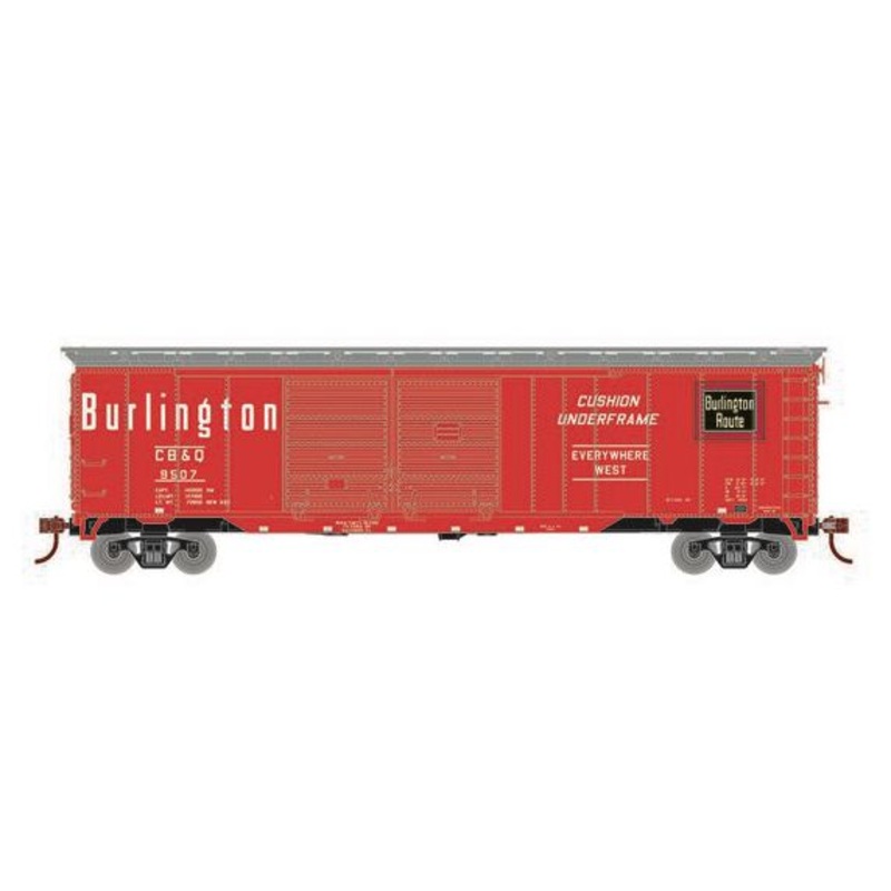 Roundhouse 1034 HO Scale 50' Double Door Boxcar Burlington CB&Q "Red" 9507