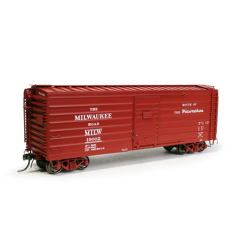 Exactrail Platinum EP82001-3 HO Scale 3898 Ribside Boxcar Milwaukee Road "Hiawatha 1939" MILW 19073