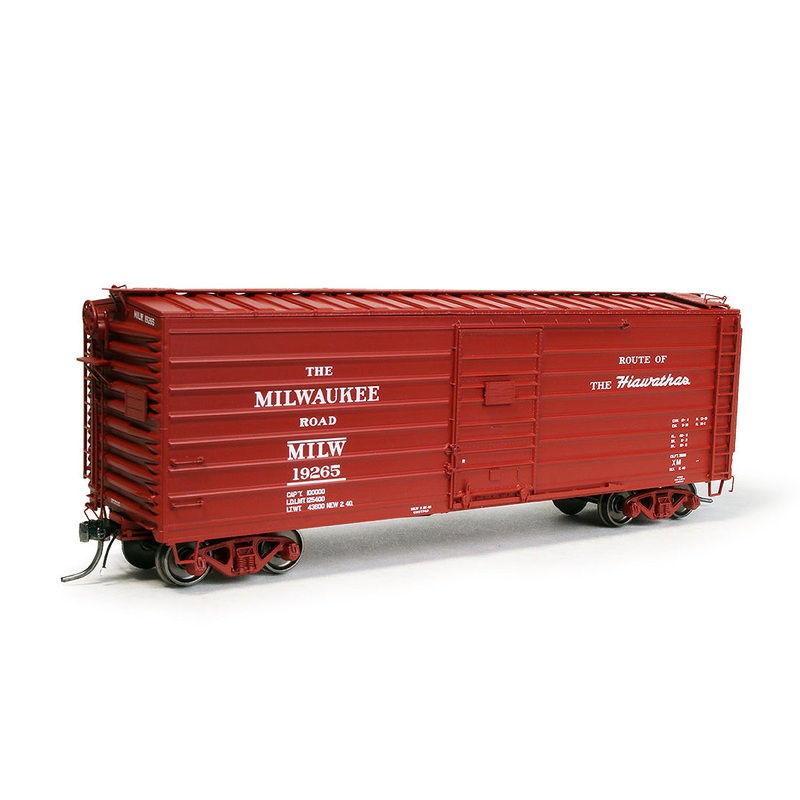 Exactrail Platinum EP82002-4 HO Scale 3898 Ribside Boxcar Milwaukee Road "Hiawatha 1940" MILW 19416