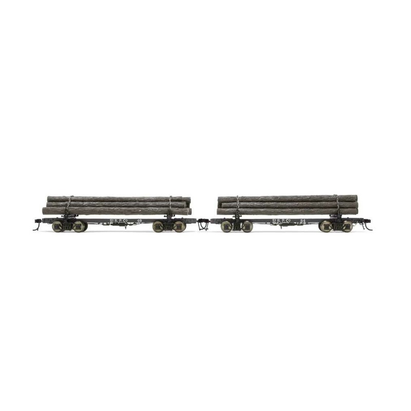 Rivarossi HO Scale HR6631 HO Sale Skeleton Log Car St. Regis Paper 49/54 2 Pack