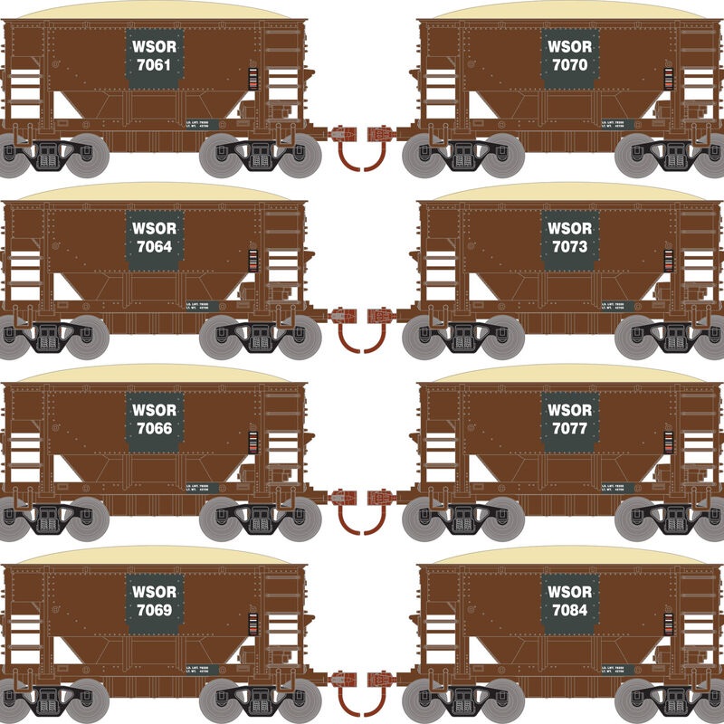 Roundhouse 1168 24' Ore Car w/Load Wisconsin & Southern WSOR 8-Pack #3