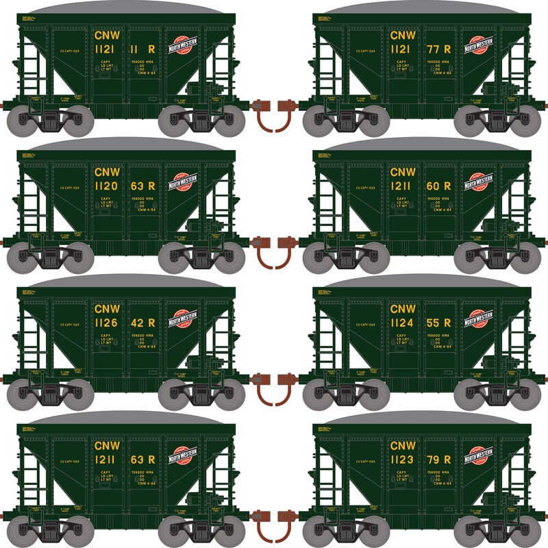 Roundhouse 1169 24' Ore Car w/Load Chicago & North Western CNW 8-Pack #1