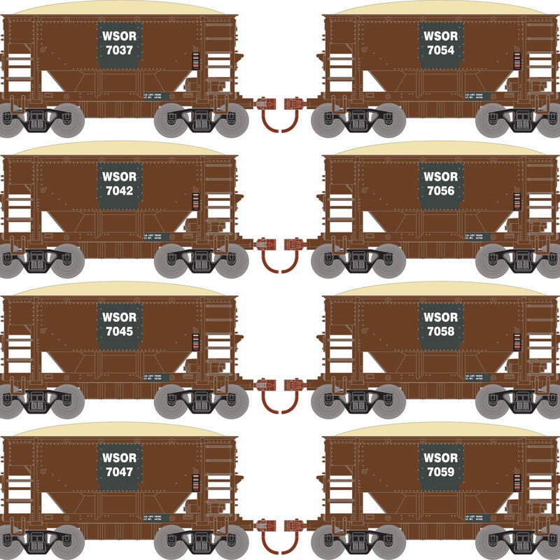Roundhouse 1170 24' Ore Car w/Load Wisconsin & Southern WSOR 8-Pack #2