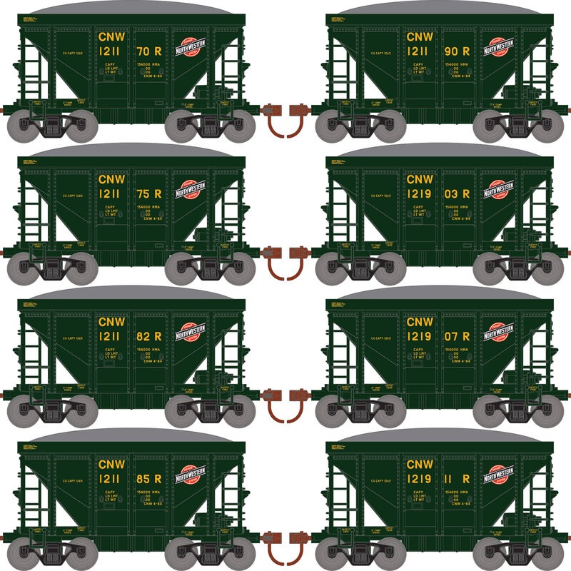 Roundhouse 1171 24' Ore Car w/Load Chicago & North Western CNW 8-Pack #2