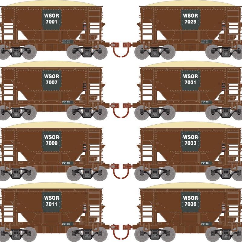 Roundhouse 1173 24' Ore Car w/Load Wisconsin & Southern WSOR 8-Pack #1