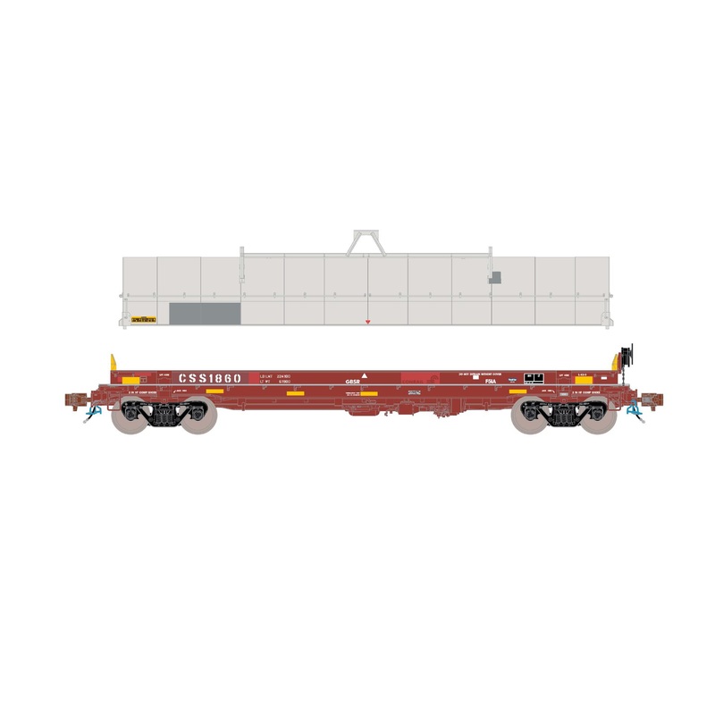ScaleTrains Rivet 39314 HO Scale Thrall-Trinity 42 Single-Hood Coil Steel Car Ex-CR CSS 1860