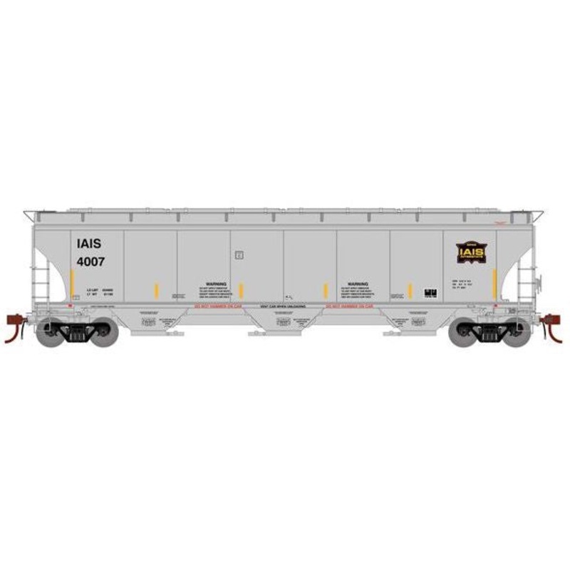 Athearn Genesis G1068 HO Scale Trinity 5161 Covered Hopper Iowa Interstate IAIS 4007