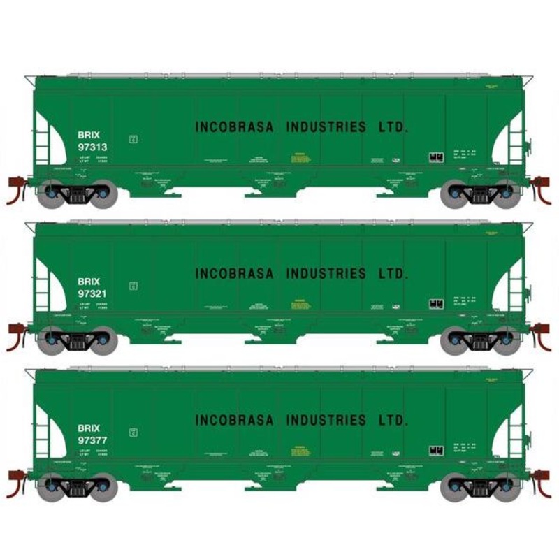 Athearn Genesis G1073 HO Scale Trinity 5161 Covered Hopper Incobrasa Industries BRIX 3-Pack #1
