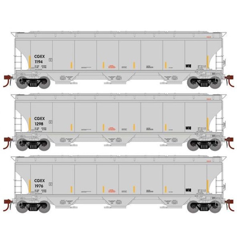 Athearn Genesis G1078 HO Scale Trinity 5161 Covered Hopper Cargill CGEX 3-Pack #2