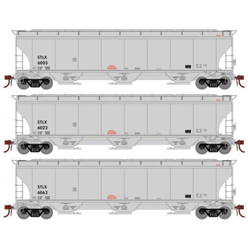 Athearn Genesis G1081 HO Scale Trinity 5161 Covered Hopper Tate & Lyle STLX 3-Pack #1