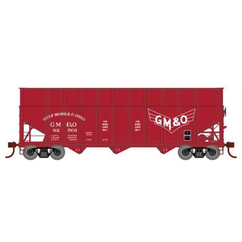 Athearn RTR 1275 HO Scale 40' Woodchip Hopper w/Load Gulf Mobile & Ohio GMO 82501