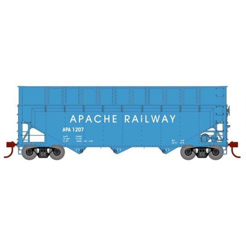 Athearn RTR 1289 HO Scale 40' Woodchip Hopper w/Load Apache APA 1207