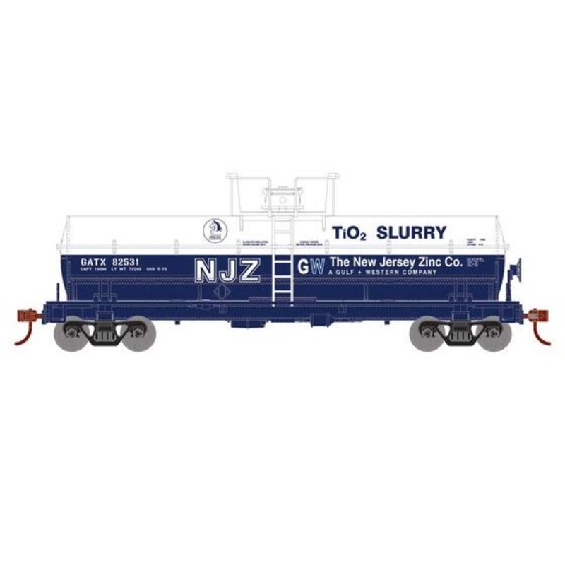 Athearn RTR 1307 HO Scale Chemical Tank New Jersey Zinc GATX 82531