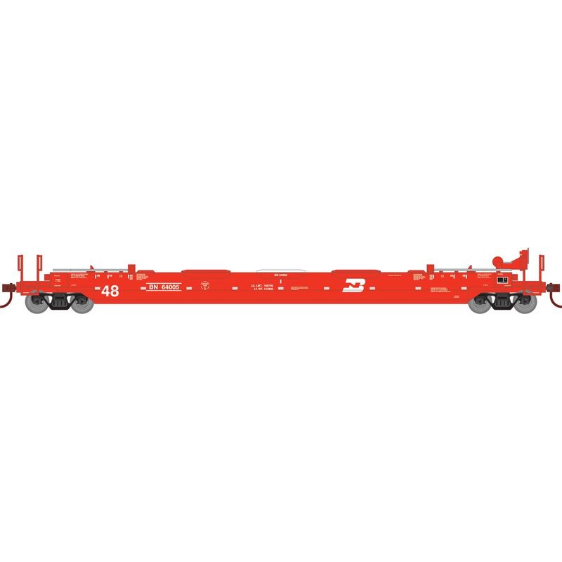 Athearn RTR 1352 HO Scale 48' Husky Stack Well Car Burlington Northern BN 64005