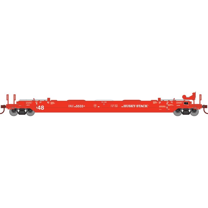 Athearn RTR 1355 HO Scale 48' Husky Stack Well Car Coe Rail Leasing CRLE 5533