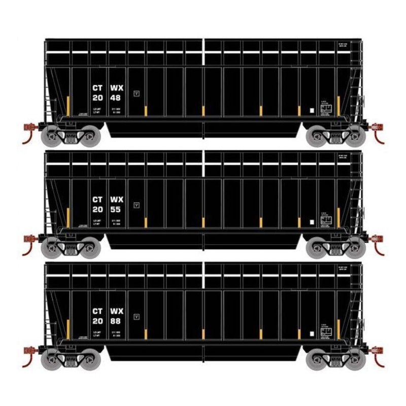 Athearn RTR 1382 HO Scale Bathtub Gondola w/Extended Side Conshohocken Rail CTWX 3-Pack #2