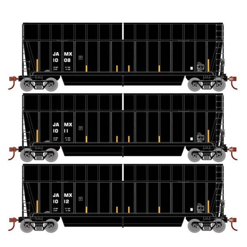 Athearn RTR 1384 HO Scale Bathtub Gondola w/Extended Side CWPM LLC JAMX 3-Pack #1