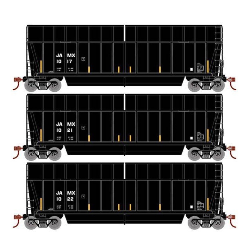 Athearn RTR 1385 HO Scale Bathtub Gondola w/Extended Side CWPM LLC JAMX 3-Pack #2