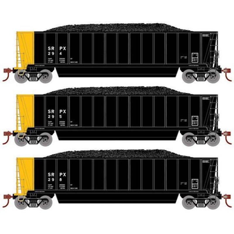 Athearn RTR 1390 HO Scale Bathtub Gondola w/Load Salt River SPRX 3-Pack #1