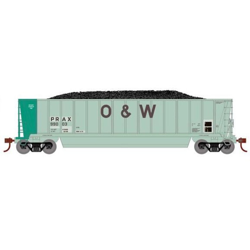 Athearn RTR 1403 HO Scale Bathtub Gondola w/Load Pacific Rail PRAX 99003 Primed for Grime