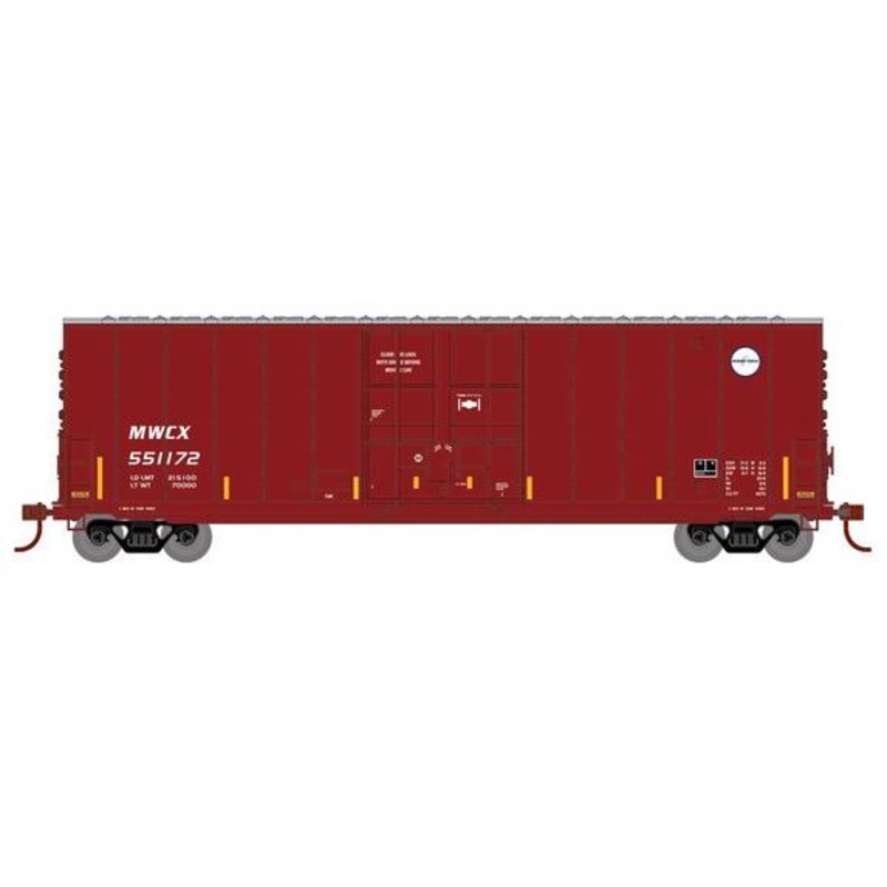 Roundhouse 1181 HO Scale 50' High Cube Smooth Side Box Car Midwest Railcar Corp MCWCX 551172