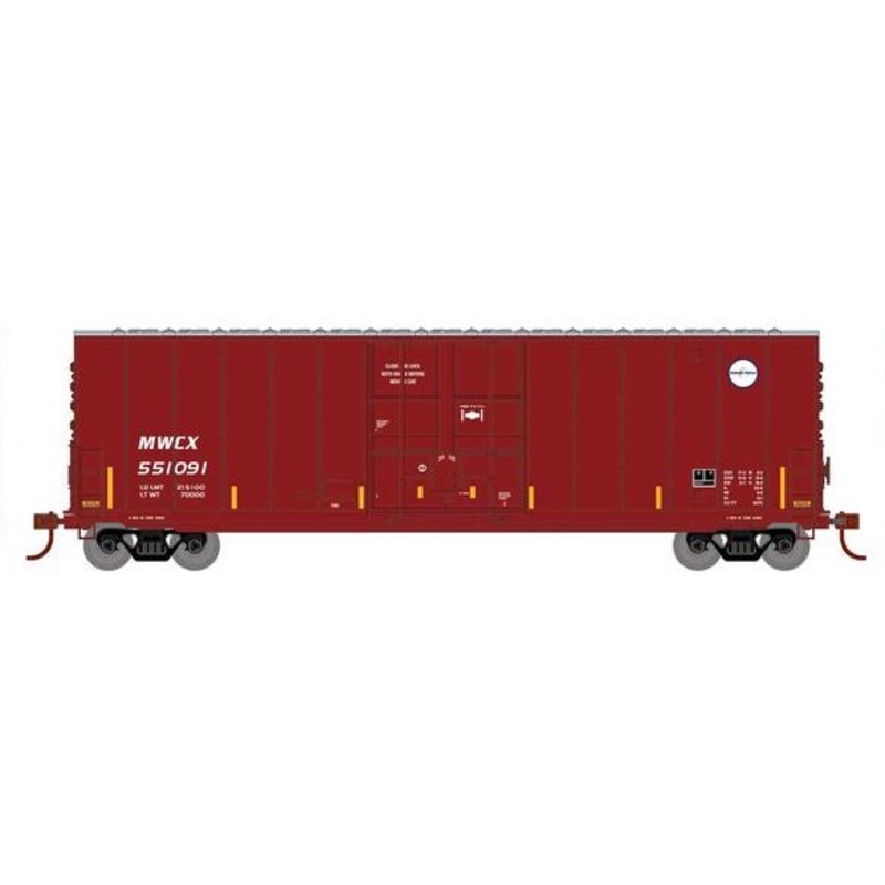 Roundhouse 1183 HO Scale 50' High Cube Smooth Side Box Car Midwest Railcar Corp MCWCX 551091