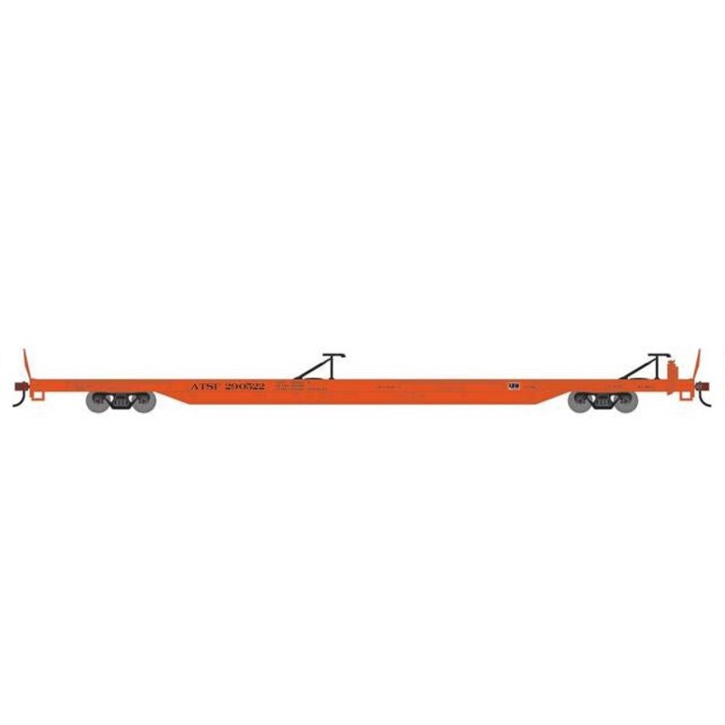 Athearn RTR 1538 HO Scale 85' TOFC Flatcar Santa Fe ATSF 290522