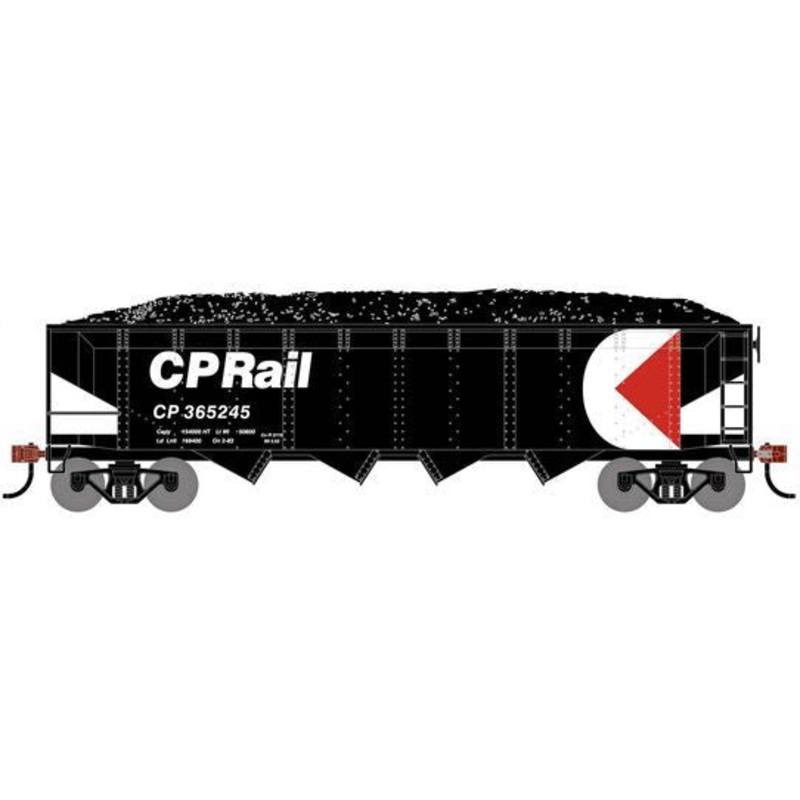 Athearn RTR 1578 HO Scale 40' 4-Bay Offset Hopper W/Load Canadian Pacific CP 365245