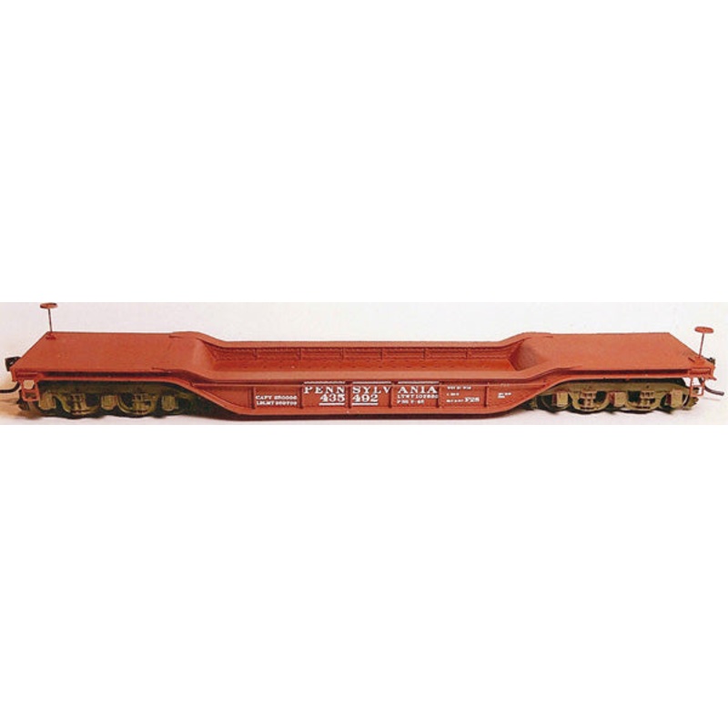 Funaro & Camerlengo 8450 HO Scale PRR F28 Well Hole Flatcar with Kiesel Trucks Resin Kit