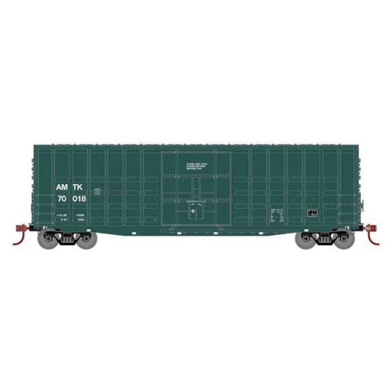 Roundhouse 1303 HO Scale 50' High Cube Plug Door Boxcar Amtrak AMTK 70018