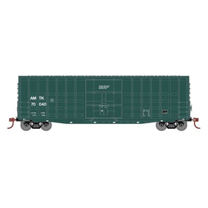 Roundhouse 1304 HO Scale 50' High Cube Plug Door Boxcar Amtrak AMTK 70040