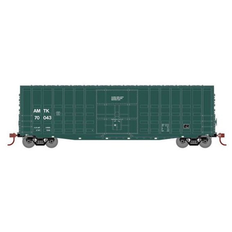 Roundhouse 1305 HO Scale 50' High Cube Plug Door Boxcar Amtrak AMTK 70043
