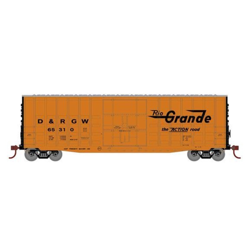Roundhouse 1315 HO Scale 50' High Cube Plug Door Boxcar Rio Grande DRGW 65310