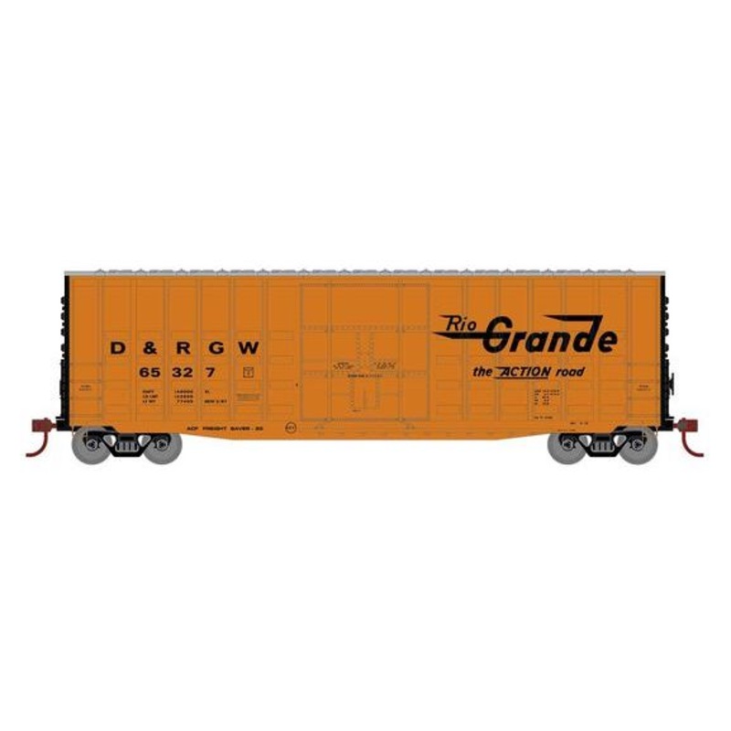 Roundhouse 1316 HO Scale 50' High Cube Plug Door Boxcar Rio Grande DRGW 65327