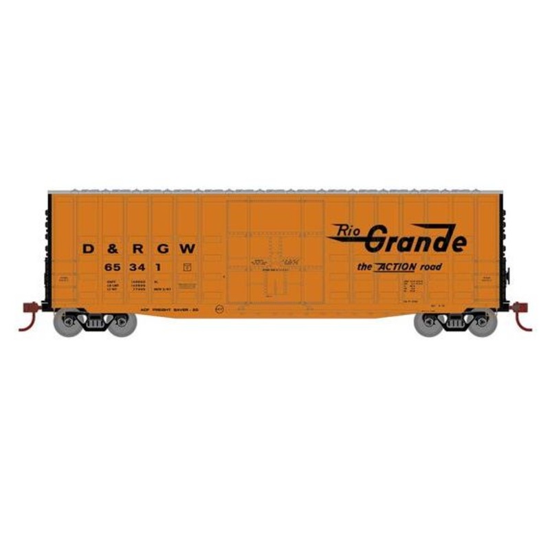 Roundhouse 1317 HO Scale 50' High Cube Plug Door Boxcar Rio Grande DRGW 65341