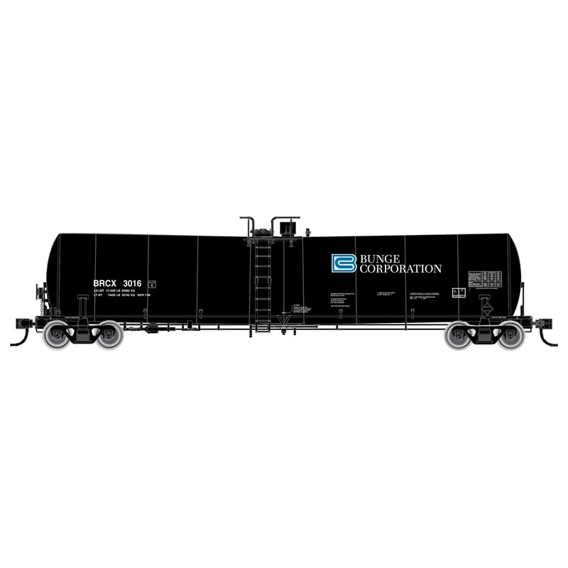 Walthers Mainline 910-48209 HO Scale Trinity 25,000 Gal Tank Car Bunge Corp BRCX 3024