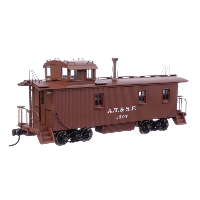 Walthers Proto 920-103204 HO Scale 1300-Series Wood Caboose Santa Fe 'Pre-1938 Scheme' ATSF 1307