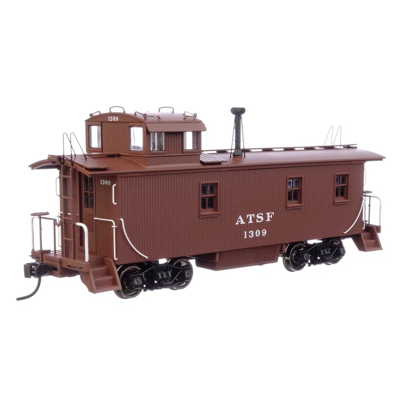 Walthers Proto 920-103209 HO Scale 1300-Series Wood Caboose Santa Fe '1943+ Scheme' ATSF 1353