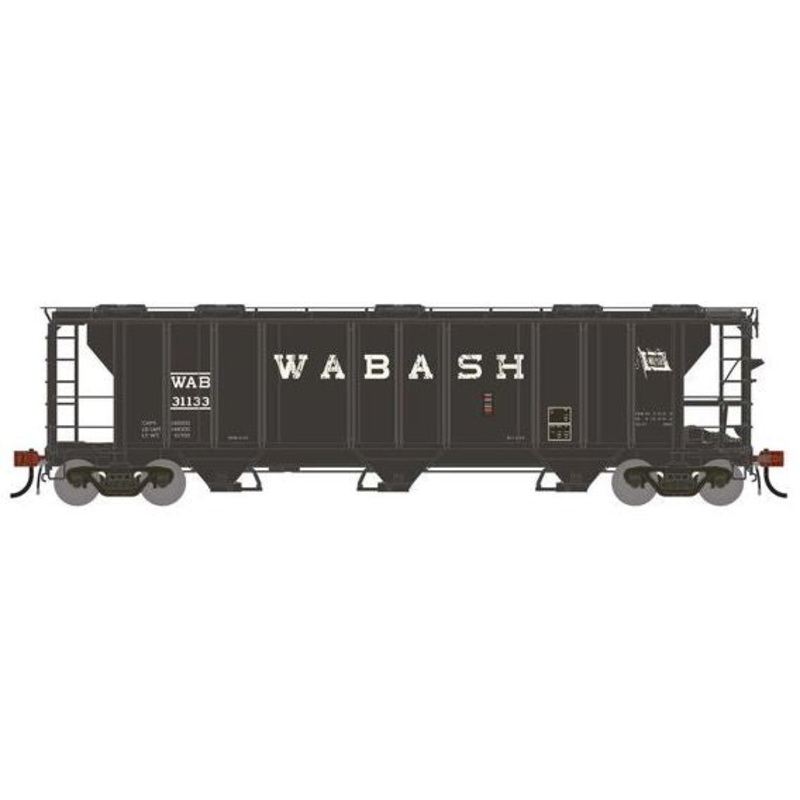 Athearn Genesis G1279 HO Scale PS-2 2893 Covered Hopper Wabash WAB Primed for Grime 31133