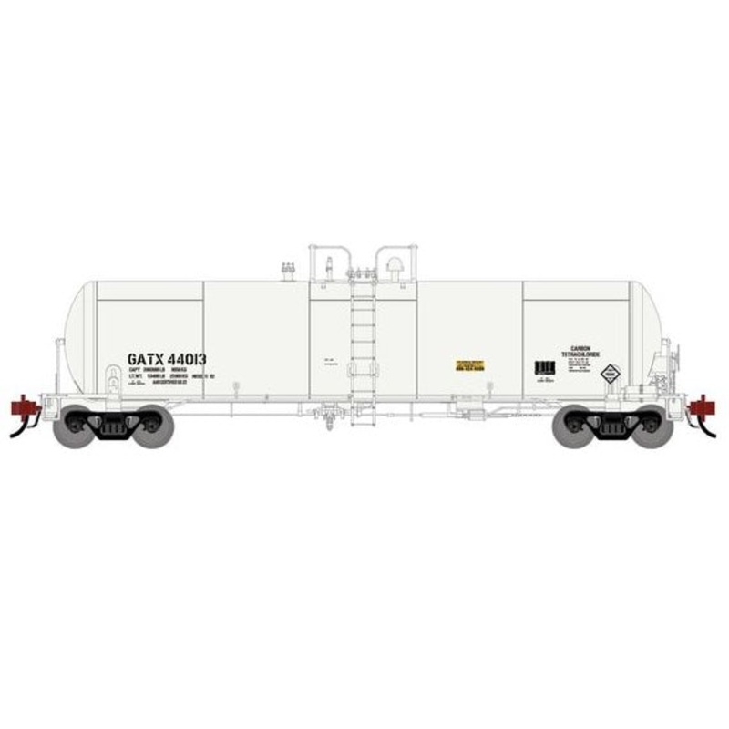 Athearn Genesis G1303 HO Scale GATC 20k Tank Car GATX (White) 44013