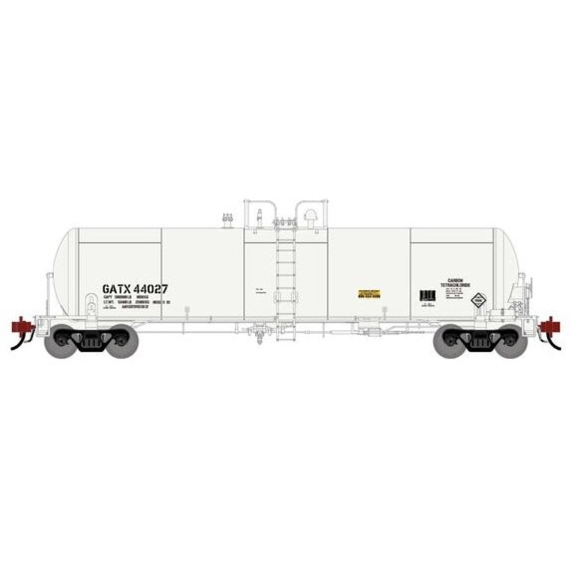 Athearn Genesis G1304 HO Scale GATC 20k Tank Car GATX (White) 44027